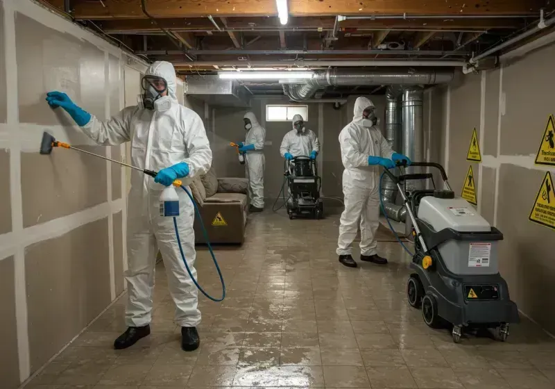 Basement Moisture Removal and Structural Drying process in Caledonia County, VT